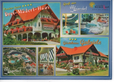 Ansichtskarte Pension Garni, Drei-Mäderl-Haus, Unterlamm, Loipersdorf, Steiermark